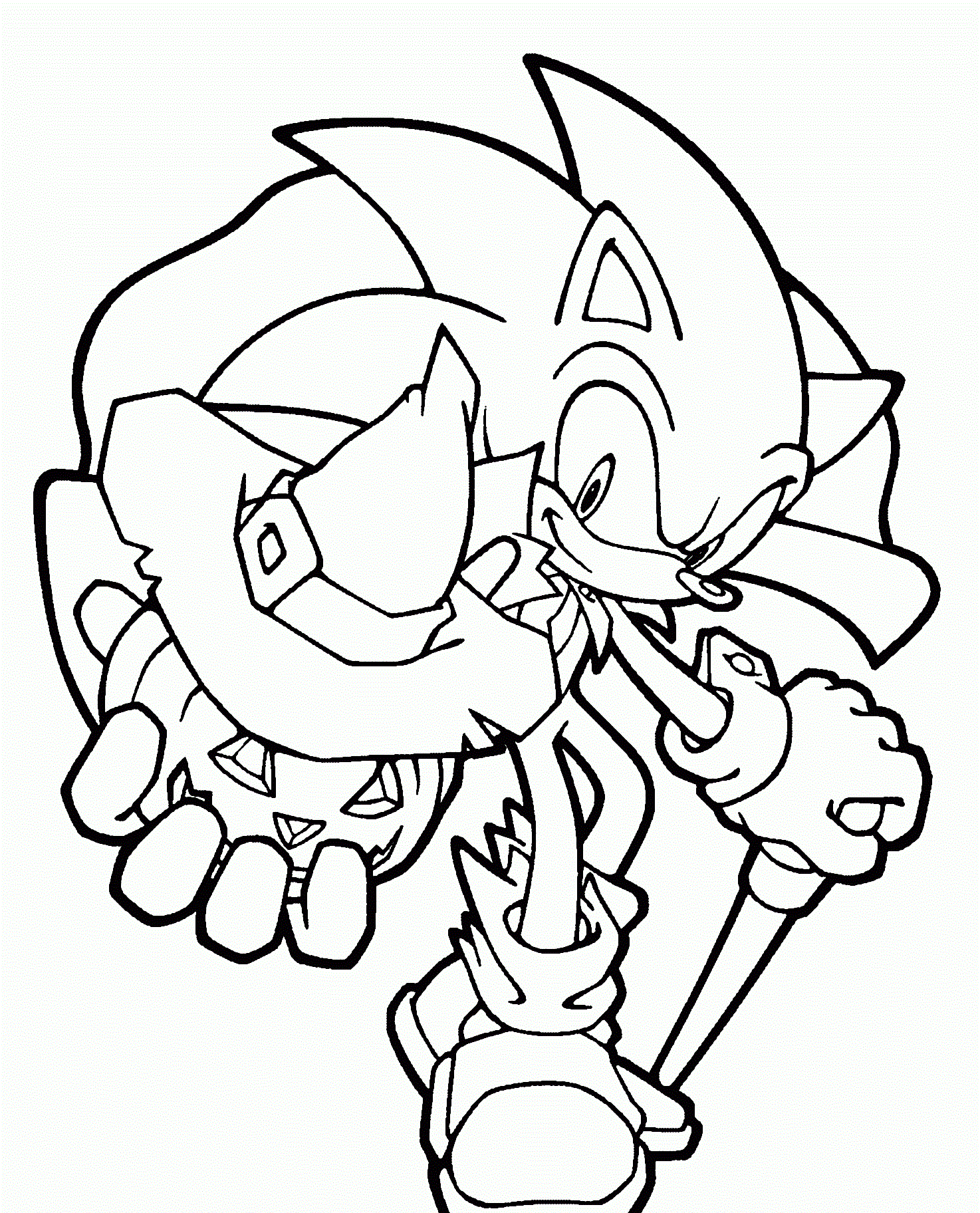 Kolorowanka Sonic wita w Halloween